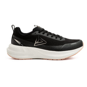 cushion running shoes black/white